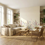 Wildflower Wall Decal | Watercolor Meadow Mural | Floral Nursery Decor | Cottagecore Wall Art | Lavender and Daisy Print