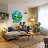 Sea Turtle Wall Decal | 3D Ocean Wall Sticker | Nursery Hole in Wall Art | Kids Room Decor | Turtle Portal Mural