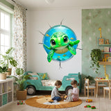 Sea Turtle Wall Decal | 3D Ocean Wall Sticker