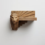 3D Printed Lion Head Wall Shelf | Zodiac Leo Floating Ledge | Art Deco Animal Decor for Astrology Lovers, Modern Interiors and Walls