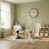 Wildflower Wall Decal | Watercolor Meadow Mural | Floral Nursery Decor | Cottagecore Wall Art | Lavender and Daisy Print