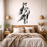 Minimalist Horse Decal | Full Body Line Art | Modern Equestrian Decor | Horse Silhouette Mural | Minimalist Animal Sticker | Horse Wall Art