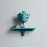 Playful Fantasy Character Wall Shelf Decor | 3D Printed Sculptural Cute Creature Shelf | Modern Kawaii Accent for Soft Minimal Interiors