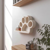 Cute Paw Print Wall Shelf Decor | 3D Printed Pet Inspired Shelf | Minimal Modern Animal Accent for Kids Room and Cozy Interiors