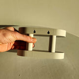 3D Printed Minimalist Wall Mounted Double Shelf | 3D Printed Modern Floating Wall Shelf |Sculptural Storage Shelf for Contemporary Interiors