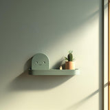 Minimal Cute Wall Shelf Decor | 3D Printed Smiling Character Shelf | Modern Kawaii Style Display Shelf for Scandinavian and Soft Interiors