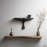Modern Sculptural Wall Shelf Decor | 3D Printed Organic Minimal Shelf | Dark Contemporary Accent Shelf for Clean and Elegant Interiors