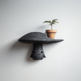 Cute Mushroom Wall Shelf Decor | 3D Printed Fantasy Character Shelf | Playful Dark Kawaii Accent for Modern and Alternative Interiors