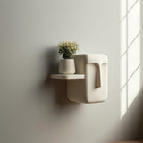 Modern Face Wall Shelf | 3D Printed Minimal Character Sculpture with Floating Ledge | Sculptural Wall Decor for Entryway Plants, Keys, Art
