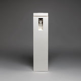 Modern Cat Memorial Urn | 3D Printed Tall Minimal Cremation Keepsake with Cat Window | White Pet Remembrance Minimalist Decor, Sympathy Gift