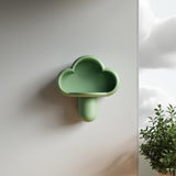 Cloud Wall Shelf | 3D Printed Cute Floating Display Tray with Rounded Cloud Silhouette | Minimal Wall Decor for Nursery, Entryway and Keys