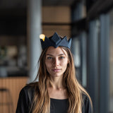 Geometric Crown Headpiece | 3D Printed Fantasy Tiara for Cosplay & Gothic Costume | Modern Queen Crown for Adult Women Fantasy Accessory