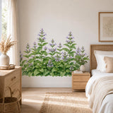 Melissa Wall Vinyl Decal | Lemon Balm Herb Sticker | Watercolor Botanical Plant Wall Art | Kitchen Garden Decor | Herbal Greenery