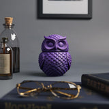 Owl Memorial Urn with Lid | 3D Printed Pet Ashes Keepsake Container for Peaceful Shelf Decor and Cozy Home Display Accent