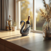 3D printed swan wine bottle holder featuring a curved elegant swan silhouette
