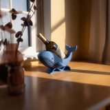 Whale Wine Bottle Holder for Standard Bottles | 3D Printed Ocean Animal Wine Rack Display for Kitchen Bar Shelf Decor Accent Piece Home