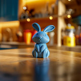 Bunny Memorial Urn with Lid | 3D Printed Pet Ashes Keepsake Container for Rabbit Remembrance Shelf Decor Tribute Gift and Display Accent