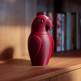 Parrot Memorial Urn with Lid | 3D Printed Pet Ashes Keepsake Container for Bird Memorial Shelf Decor and Home Remembrance Display