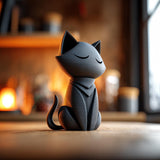 Sleeping Cat Memorial Urn with Lid | 3D Printed Pet Ashes Keepsake Container for Cat Remembrance Shelf Decor and Tribute Display