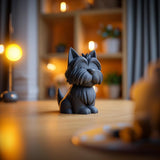 Schnauzer Dog Memorial Urn with Lid | 3D Printed Pet Ashes Keepsake Container for Dog Remembrance Shelf Decor Tribute Gift Display Accent