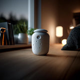 Moon Crater Memorial Urn with Lid | 3D Printed Pet Ashes Keepsake Container for Cosmic Shelf Decor Remembrance Tribute Gift Display