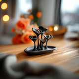 3D Printed Jewelry Holder | Mushroom Ring Dish | Modern Ring Stand Organizer | Earring Display Tray | Vanity Decor Gift for Her | Desk Decor