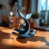 Whale Jewelry Holder | 3D Printed Ring Dish | Ocean Ring Stand Organizer | Earring Display Tray | Mermaid Tail Vanity Decor | Gift