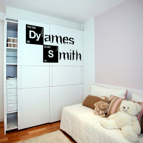 Custom Text Vinyl Sticker - Made Personalized Your Name Word Header Clear Decal