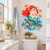 Mermaid Cat Wall Decal | Cute Kitty Mermaid Wall Sticker | Ocean Nursery Decor | Girls Kids Room Wall Art | Sea Creature Bedroom Decorations