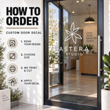 Custom Door Vinyl Sticker | Personalized Business Logo | No Background | Contour Cut Sign