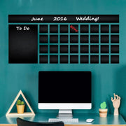 Chalkboard wall decal featuring a monthly planner with 'To Do' section and customizable dates for home or office.