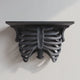 3D Printed Ribcage Wall Shelf | Gothic Spine Console Ledge | Dark Anatomical Horror Decor for Skulls, Candles, Crystals & Books Display