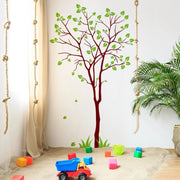 Nature's Serenity vinyl wall decal featuring a colorful tree design.