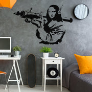 Mona Lisa wall sticker with a modern street art twist.